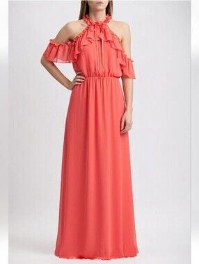 bcbgmaxazria andi lace trim evening dress BCBGMAXAZRIA Andi Lace Trim Evening Dress